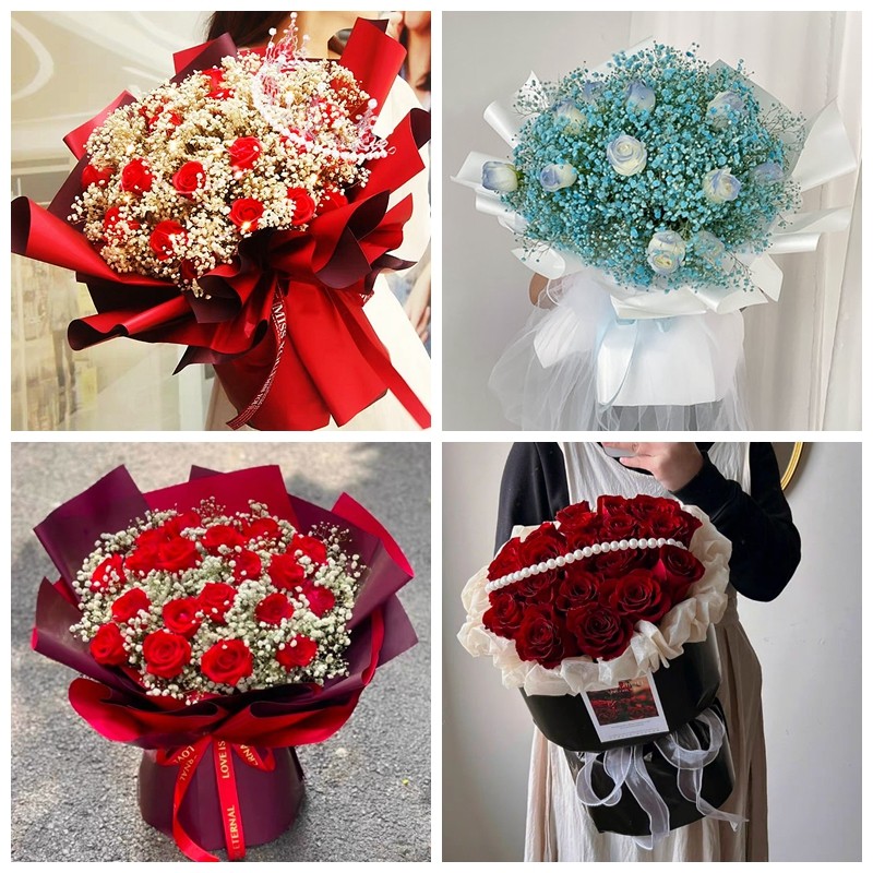 锦州市凌海市北镇市黑山县义县生日碎冰蓝红玫瑰花束同城鲜花店