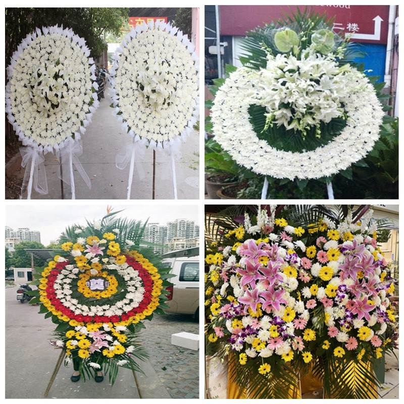 深圳市光明区公明镇龙华区花圈白事丧事花篮葬礼殡葬鲜花同城店送