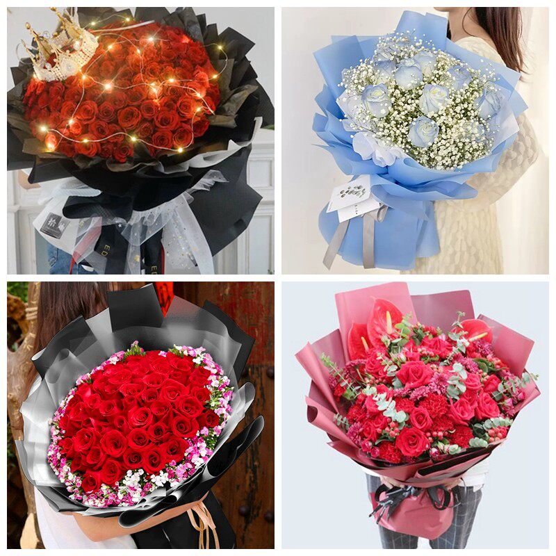 湛江市雷州市遂溪县徐闻县女神节碎冰蓝红玫瑰花束同城鲜花店表白