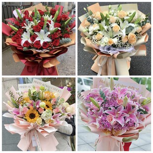 赣州市信丰县大余县龙南市同城鲜花店情人玫瑰百合送朋友长辈老婆