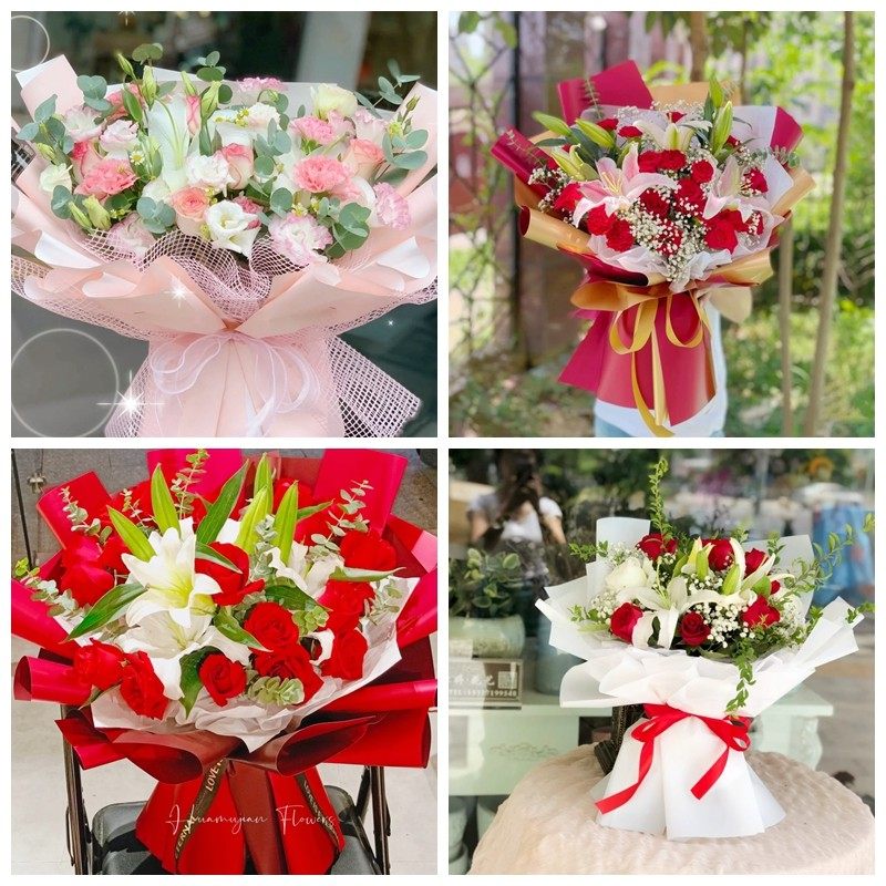 广州市天河区白云区黄埔区同城鲜花店生日玫瑰百合送朋友长辈老婆