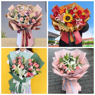 西藏林芝市昌都市阿里地区同城鲜花店情人玫瑰百合送朋友长辈老婆