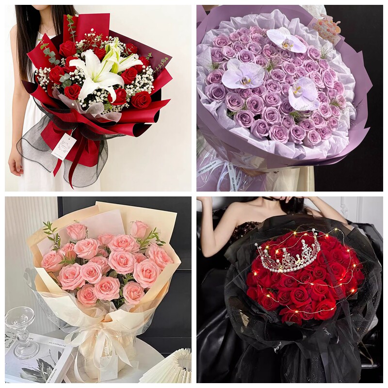 恩施市咸丰县来凤县鹤峰县鲜花同城送粉紫红玫瑰护士节女朋友老婆