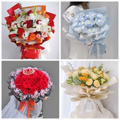 海东市互助县化隆县循化县鲜花同城配送生日老婆朋友33朵红玫瑰