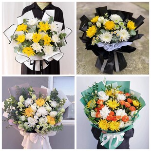 延安市子长市安塞区吴起县菊花鲜花同城配送清明上坟扫墓祭奠悼念