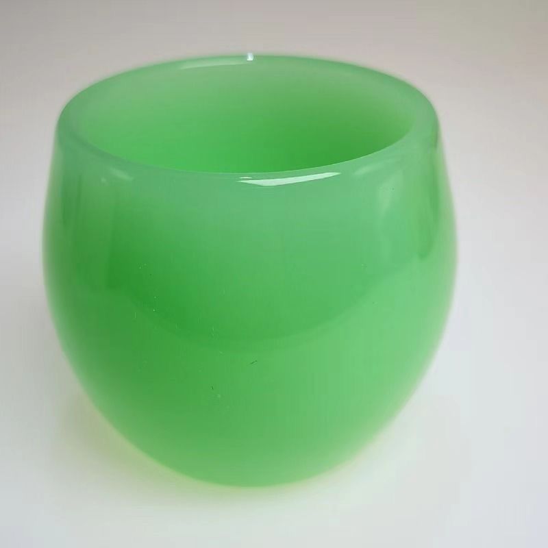 琉璃天然酒杯主人功夫玉石茶杯高档养生专用品茗玉瓷单个茶具套装