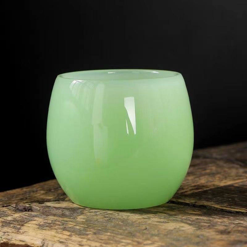 琉璃玉石茶杯高端酒瓷个