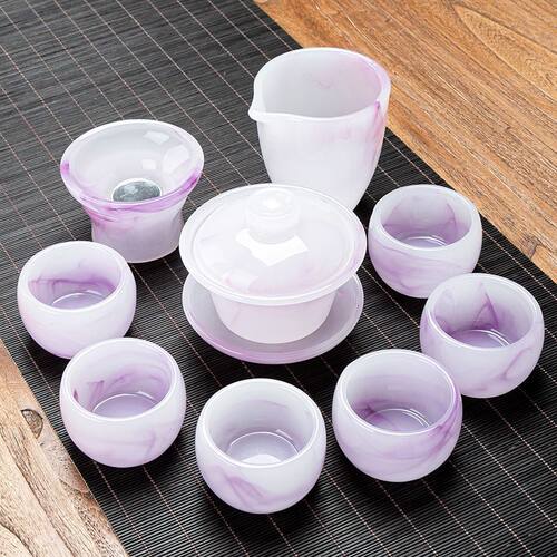 精致琉璃茶具套装办公家