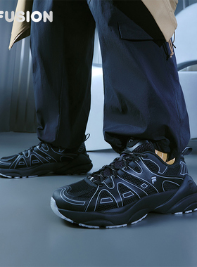 FILA FUSION斐乐潮牌男鞋PATH未来潮鞋2025秋季新款轨迹鞋跑步鞋