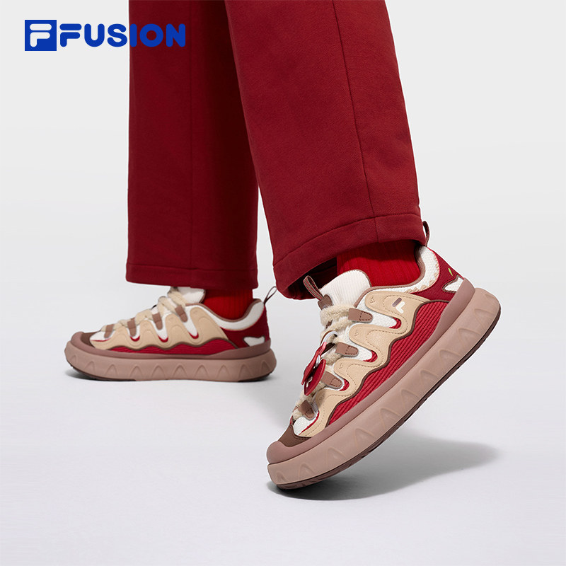 PISA 甜筒鞋丨情人节 FILA FUSION斐乐板鞋女鞋新年款红色面包鞋,运动鞋new,板鞋,淘宝优惠券,粉丝福利购,淘宝优惠卷