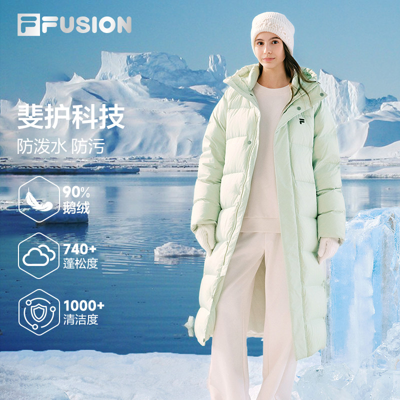 FILAFUSION斐乐潮牌长款羽绒服
