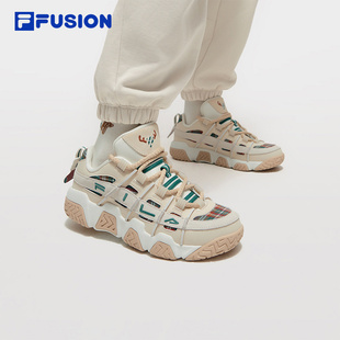 FUSION 运动鞋 斐乐情侣面包鞋 圣诞配色男鞋 复古休闲鞋 FILA