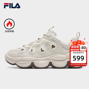 2025冬季 老爹鞋 新款 休闲厚底运动鞋 FILA 男鞋 斐乐官方豌豆加绒鞋