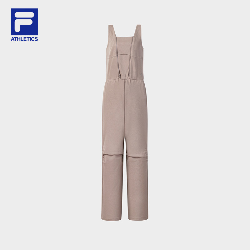 FILA 斐乐官方女士针织连体裤2026夏季新款宽松裤子健身运动长裤