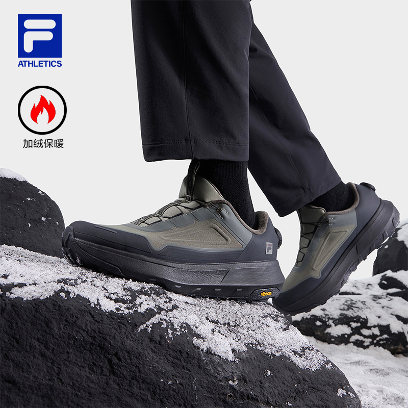 FILA斐乐BOA探险家3加绒户外鞋男鞋2025冬新款运动鞋徒步鞋Vibram