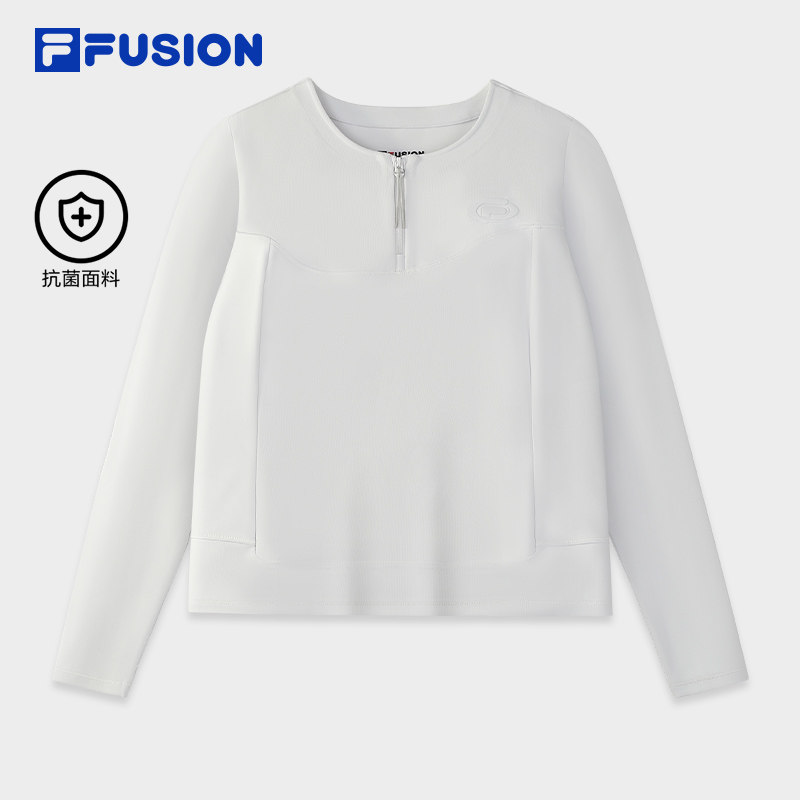 赵露思同款FILA FUSION斐乐潮牌女针织长袖上衣2025冬新款修身长T,运动服/休闲服装,运动T恤,淘宝优惠券,粉丝福利购,淘宝优惠卷