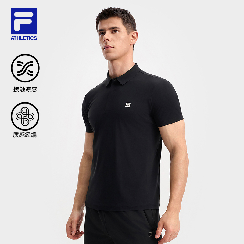 FILA斐乐针织短袖POLO衫