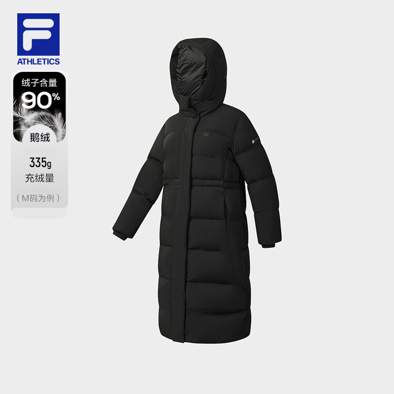 FILA 斐乐官方女士长款羽绒服2025冬季新款健身运动保暖连帽外套,运动服/休闲服装,运动羽绒服,淘宝优惠券,粉丝福利购,淘宝优惠卷