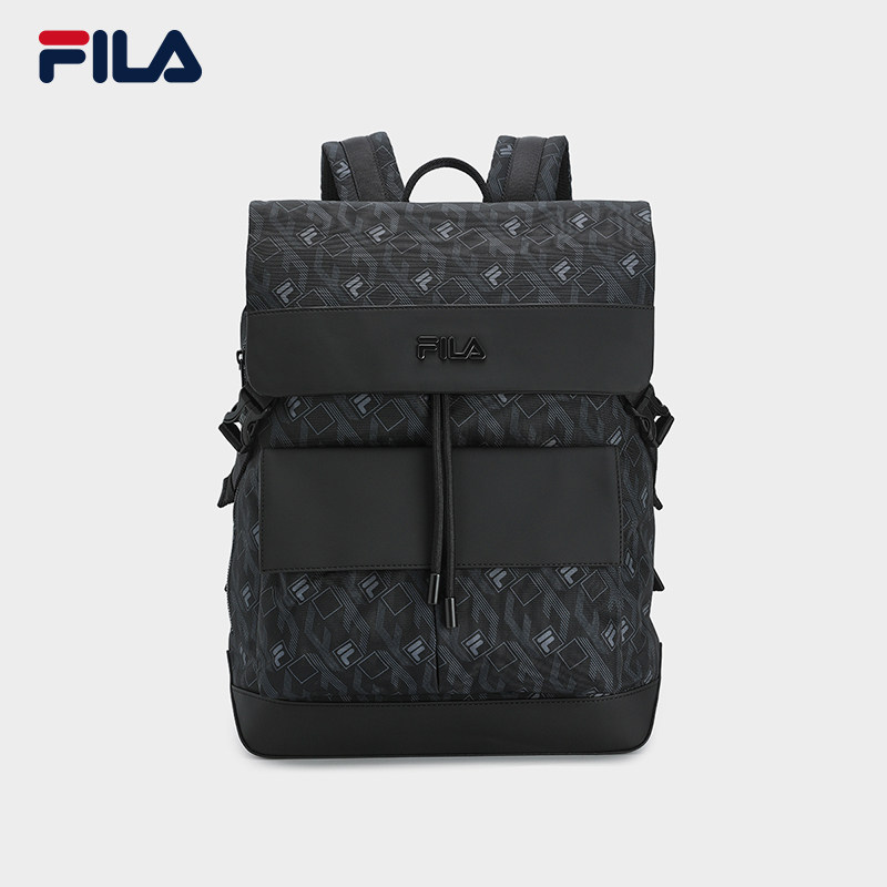 FILA 斐乐官方男士背包冬新款时尚休闲翻盖双肩包书包电脑包