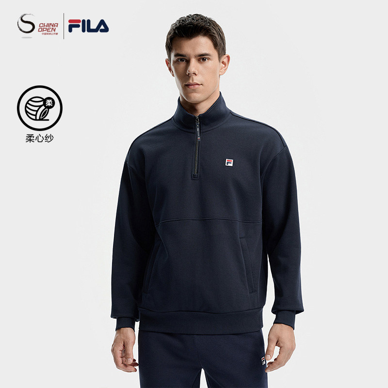 FILA 斐乐官方男子套头卫衣2025冬新款网球运动宽松针织长袖上衣,运动服/休闲服装,运动卫衣/套头衫,淘宝优惠券,粉丝福利购,淘宝优惠卷