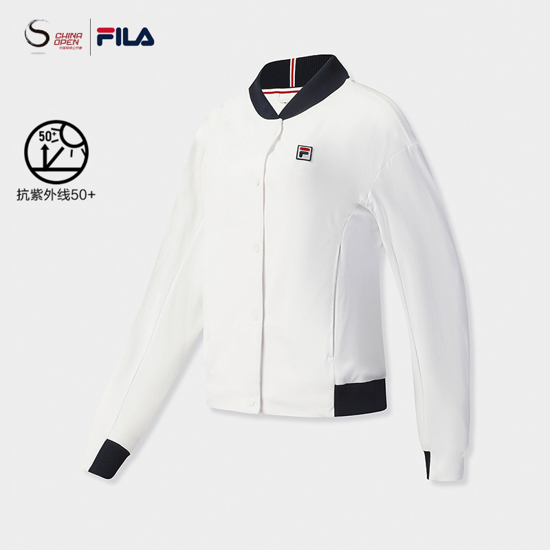 FILA 斐乐官方女士梭织外套2025冬新款网球运动简约宽松防晒上衣