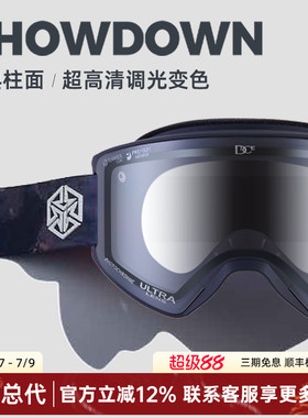 日本DICE雪镜超高清柱面变色2倍超强防雾雪镜单板25新款SD1971