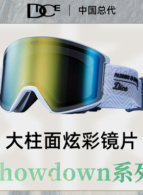 日本DICE炫彩超大视野滑雪镜男女2倍防雾高清雪镜护目镜SD0189