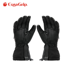 日本进口松冈五指真皮摄影师滑雪手套加厚吸湿防水单双板手套