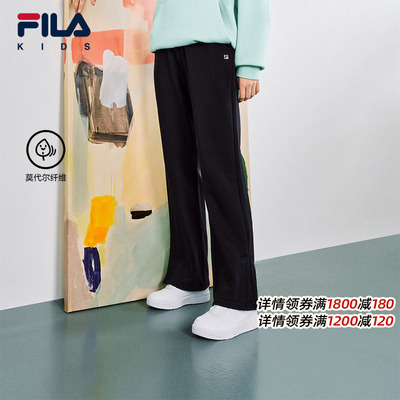 FILA斐乐大童休闲宽松针织裤子