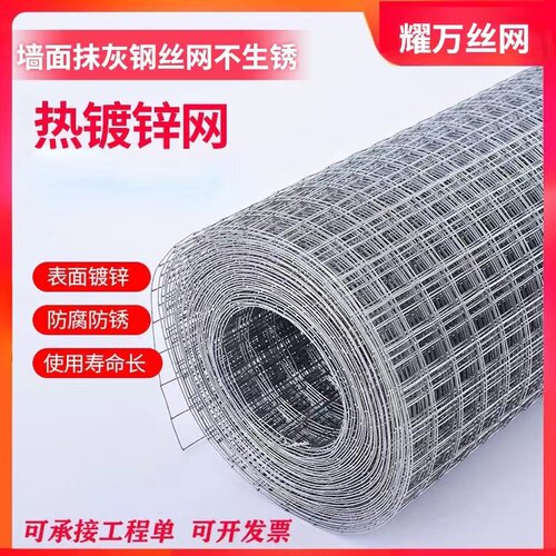 建筑热镀锌钢丝网防锈防裂内墙抹灰铁丝网格网防护圈地养殖围栏网