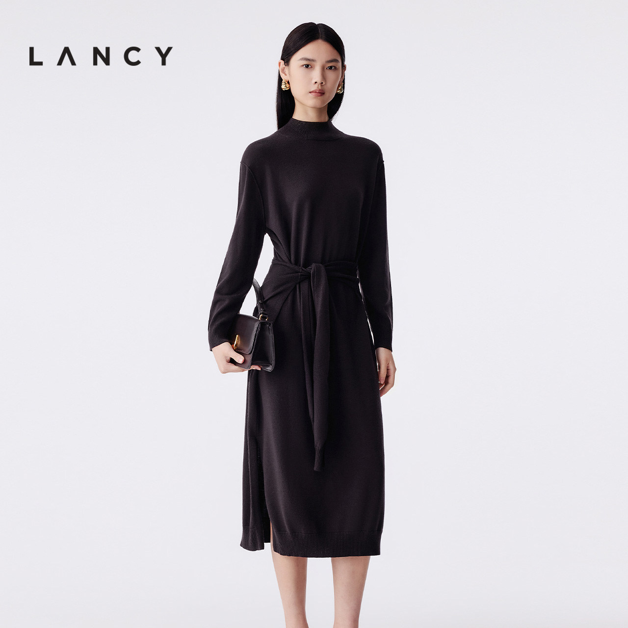 高领长款 可调绑带 后腰接片