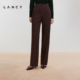朗姿2024冬季 通勤简约休闲裤 新款 裤 女 高腰显瘦垂感直筒西装 LANCY