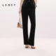 裤 气质简约直筒西装 新款 女黑色显瘦休闲裤 LANCY 子 朗姿2025年夏季