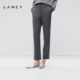 女通勤显瘦休闲裤 裤 直筒深灰色西装 萝卜裤 LANCY 朗姿2024年冬新款