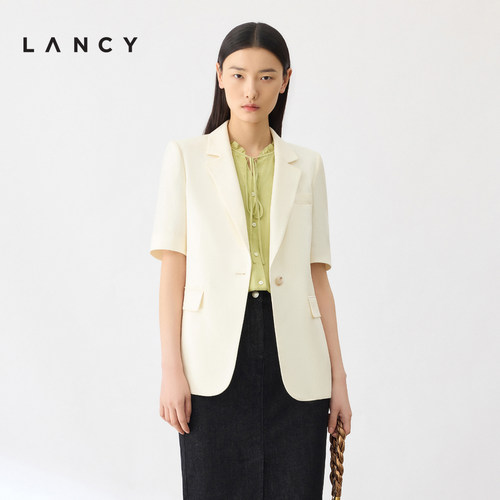 利落兜盖 定制纽扣 气质翻领