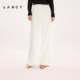 女 LANCY 通勤职业西装 朗姿2025年夏新款 裤 气质直筒休闲白色阔腿裤