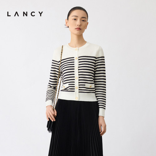 朗姿针织开衫LANCY圆领