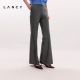 高级简约灰色长裤 LANCY 裤 通勤职业复古微喇西装 女 朗姿2025夏新款