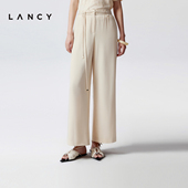 朗姿2025年秋新款 直筒三醋酸西装 裤 LANCY 通勤显瘦百搭休闲长裤 女