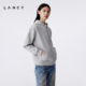 LANCY 上衣 简约休闲棉感连帽套头卫衣女秋长袖 朗姿2025年冬季 新款