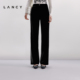 新款 朗姿2024秋季 LANCY 高端丝绒直筒西服裤 垂感宽松 钻石丝绒