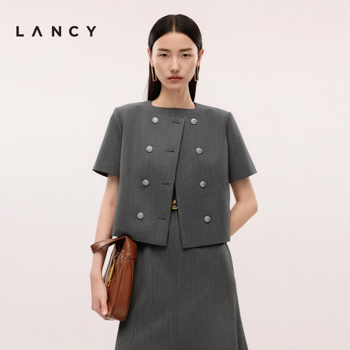 双排钻扣 短款微廓 立体垫肩