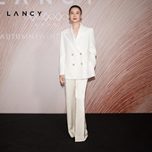 羊毛气质优雅直筒阔腿西装 朗姿2025冬新款 LANCY 裤 女 宋佳同款