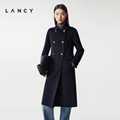 气质通勤双面呢长大衣毛呢外套女 朗姿2025冬新款 纯羊毛 LANCY