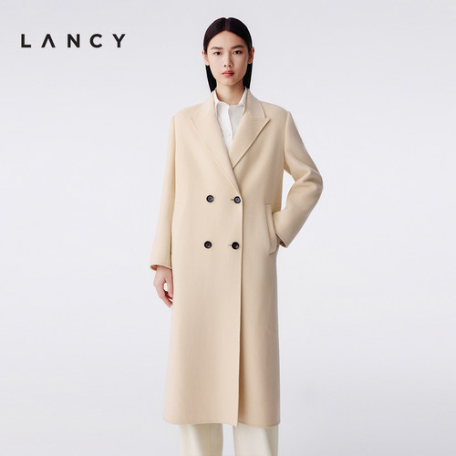 简约直版 西装领型 双排扣饰