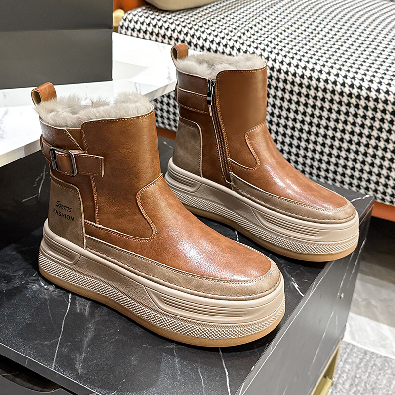 雪地靴女款保暖棉鞋加绒马丁靴