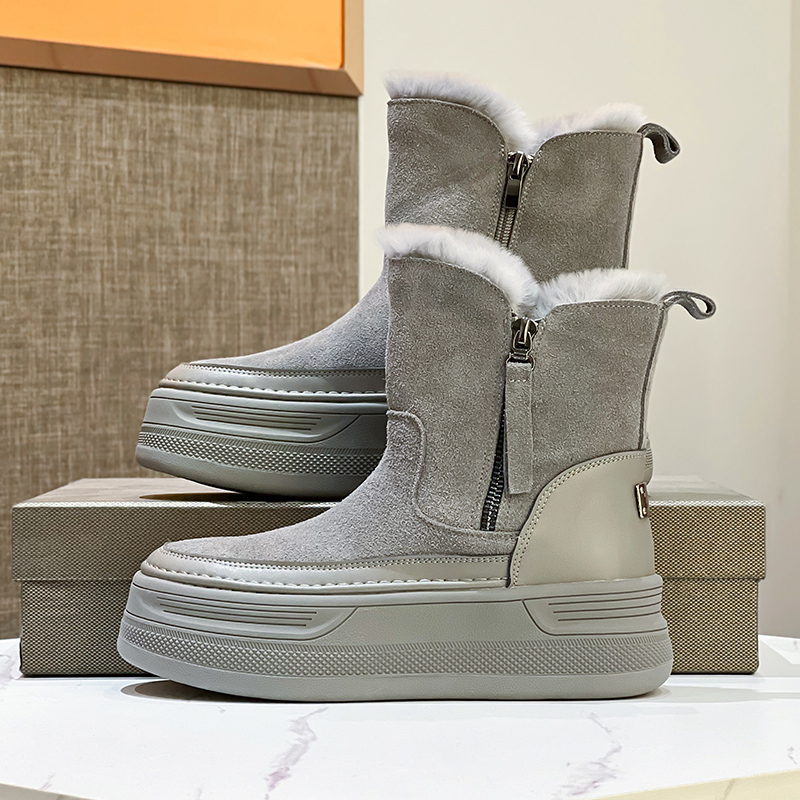 雪地靴女冬季东北棉鞋保暖短靴