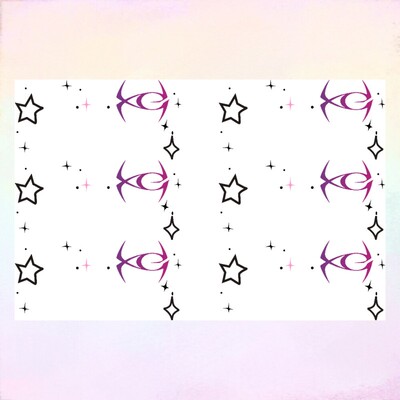 XG妆容脸贴 The first howl演唱会纹身贴 粉丝应援周边贴纸