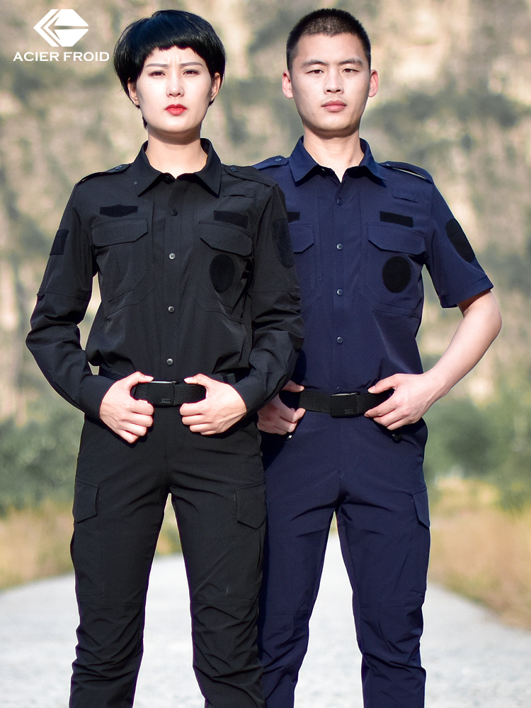 2025新款速干教官服作训服训练服套装男户外保安服作战服蛙服套装