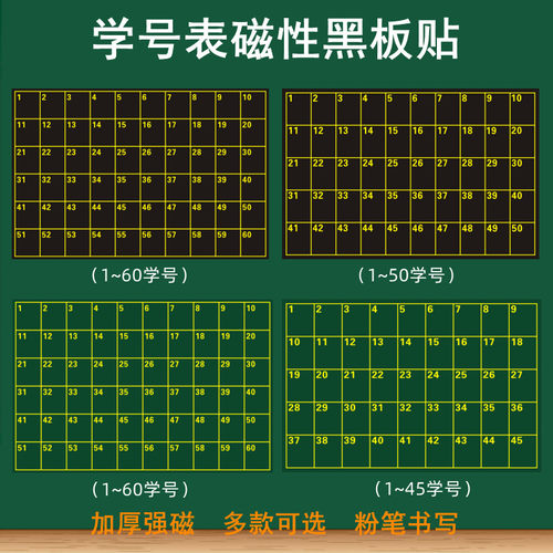 学号表班级管理积分表评比表磁贴